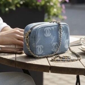 Chanel Denim Makeup Bag Crossbody